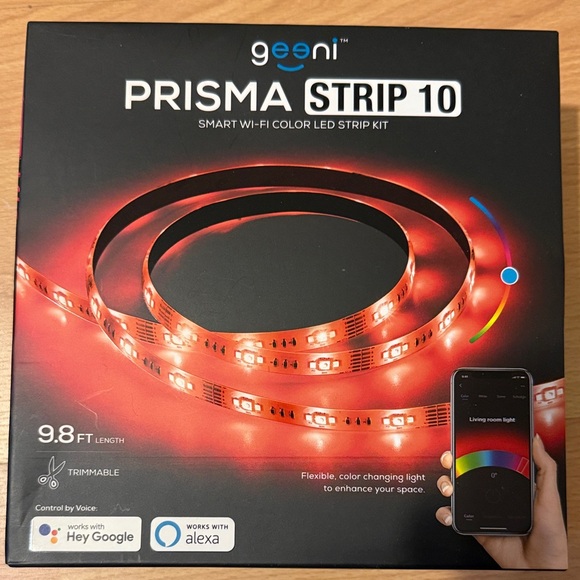 geeni Other - Prisma Strip 10 Smart Wi-Fi Color LED Strip Kit - Red